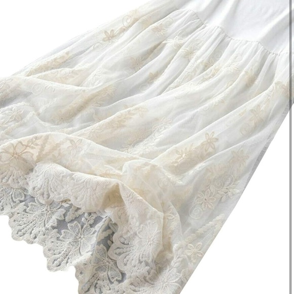 Floral Lace Trim Camisole Dress
Spaghetti Straps Ivory S - Picture 3 of 8